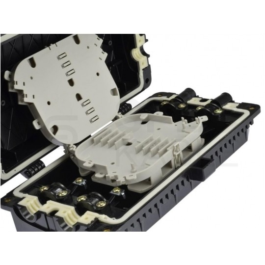 Mufa światłowodowa, płaska 24 spawy (2x12) przelotowa IP68 NEKU