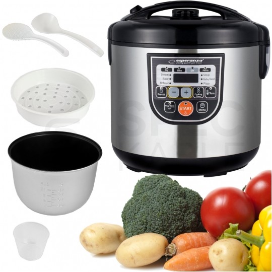 Multicooker z wyświetlaczem LCD 11 programów 850W Cooking Mate ESPERANZA