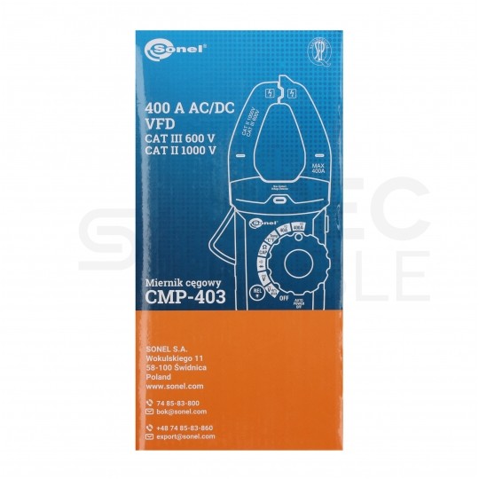 Multimetr cęgowy miernik uniwersalny z wyświetlaczem LCD SONEL CMP-403