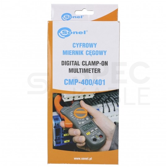 Multimetr cęgowy z pomiarem temperatury miernik uniwersalny z wyświetlaczem LCD SONEL CMP-400