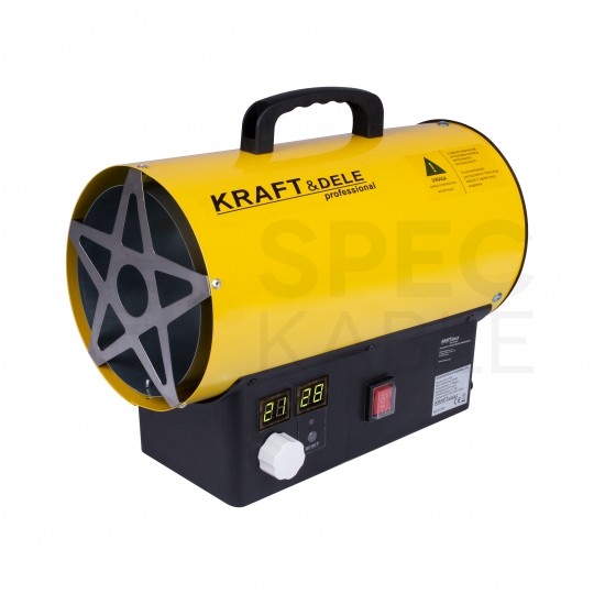 Nagrzewnica gazowa 25kW z termostatem + reduktor i regulacją ustawienia temperatury Kraft&Dele KD11700
