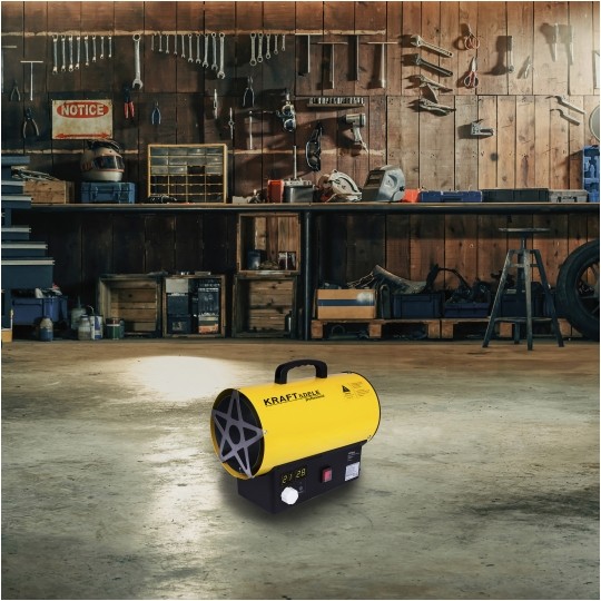 Nagrzewnica gazowa 25kW z termostatem + reduktor i regulacją ustawienia temperatury Kraft&Dele KD11700