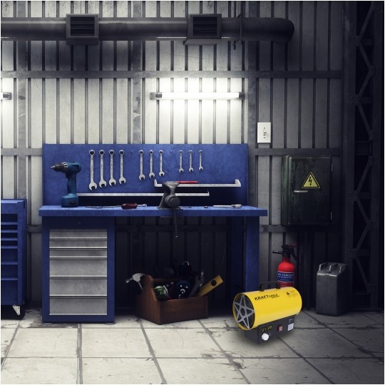 Nagrzewnica gazowa 25kW z termostatem + reduktor i regulacją ustawienia temperatury Kraft&Dele KD11700