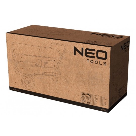 Nagrzewnica olejowa przemysłowa 30kW, zbiornik 34l NEO 90-081