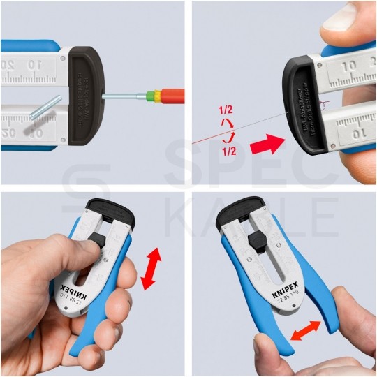 Narzedzie do ściągania izolacji z kabli światłowodowych KNIPEX 12 85 110 SB