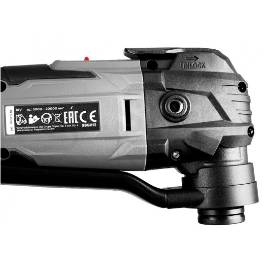 Narzędzie wielofunkcyjne akumulatorowe 18V do cięcia, szlifowania, skrobania bez akumulatora ENERGY+ GRAPHITE 58G013
