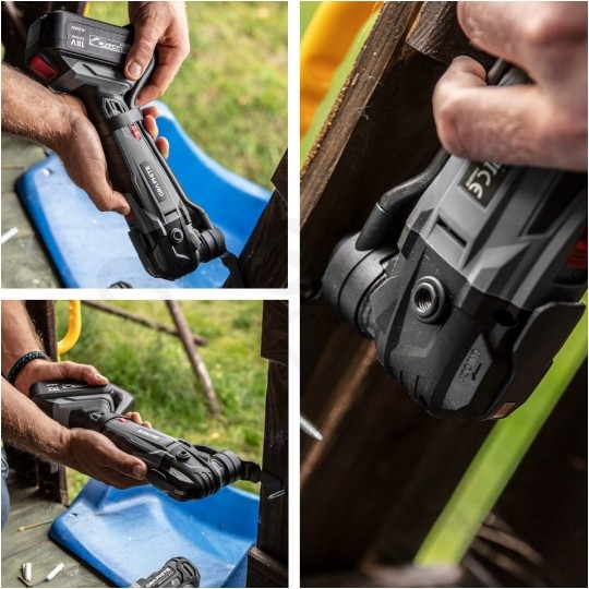 Narzędzie wielofunkcyjne akumulatorowe 18V do cięcia, szlifowania, skrobania bez akumulatora ENERGY+ GRAPHITE 58G013