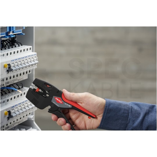 Narzędzie wielofunkcyjne NexStrip 3w1 (obcinak do kabli + ściągacz izolacji + zaciskarka) dla elektryka KNIPEX 12 72 190