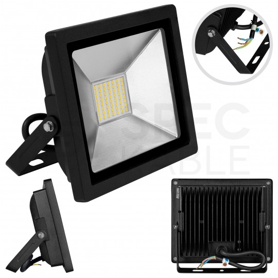 Naświetlacz LED PROWERK 30W 2250lm 4000K NW czarny IP65