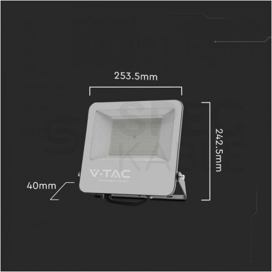 Naświetlacz LED SMD 100W 16000lm 4000K IP65 czarny barwa NW biała neutralna V-TAC VT-44106-B 5 LAT GWARANCJI