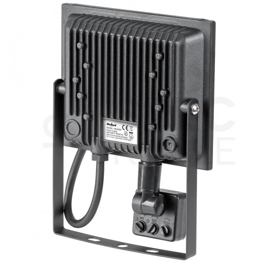 Naświetlacz LED SMD 20W 1600lm 6500K IP44 czarny, z czujnikiem ruchu CW REBEL