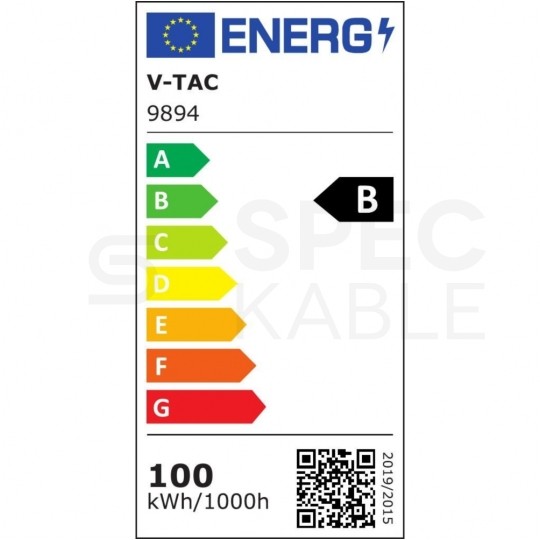 Naświetlacz, projektor LED SMD 100W 18500lm 4000K IP65 czarny barwa NW biała neutralna V-TAC VT-44105-B