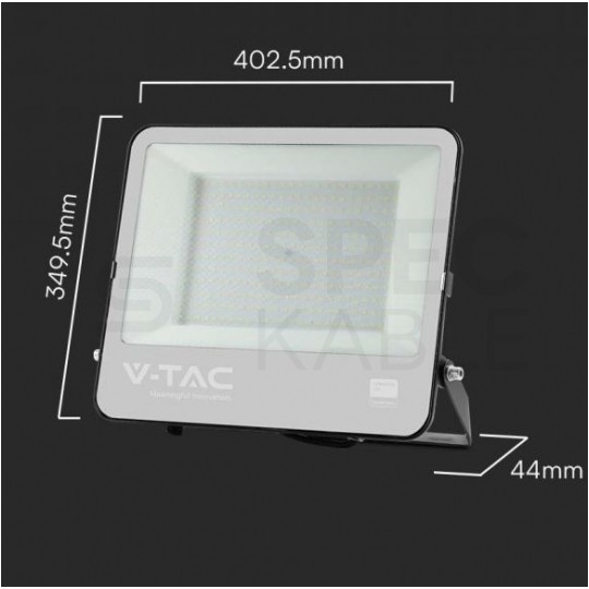 Naświetlacz, projektor LED SMD 200W 22960lm 4000K IP65 czarny barwa NW biała neutralna, przewód 1m V-TAC SAMSUNG VT-44201 5 LAT GWARANCJI
