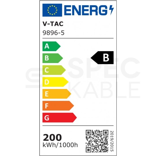 Naświetlacz, projektor LED SMD 200W 37000lm 4000K IP65 czarny barwa NW biała neutralna V-TAC VT-44205-5 5 LAT GWARANCJI