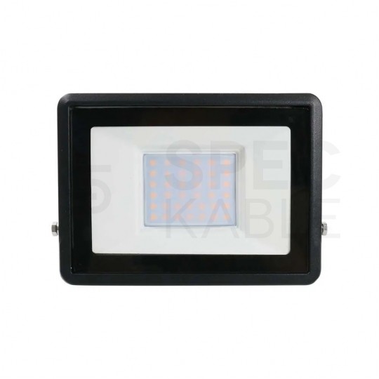 Naświetlacz, projektor LED SMD 30W 2340lm 4000K IP65 czarny z mufa przyłączeniowa barwa NW biała neutralna V-TAC SAMSUNG VT-138 5 LAT GWARANCJI