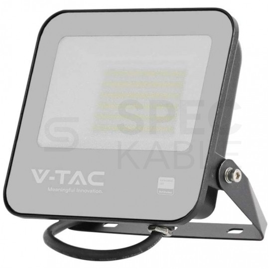 Naświetlacz, projektor LED SMD 50W 6750lm 4000K IP65 czarna barwa NW biała neutralna, przewód 1m V-TAC SAMSUNG VT-4455 5 LAT GWARANCJI