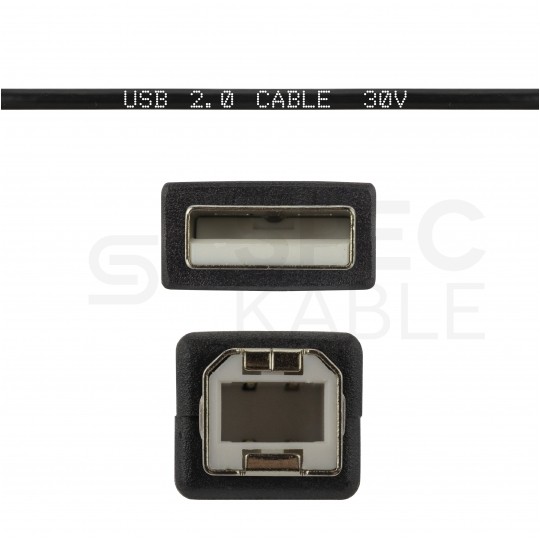 NEKU Kabel drukarkowy USB 2.0 A / B (wtyk / wtyk) czarny 3m