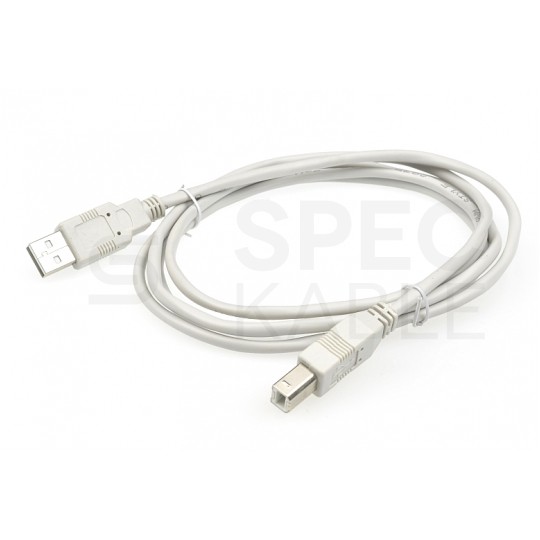 NEKU Kabel drukarkowy USB 2.0 A / B (wtyk / wtyk) szary 3m