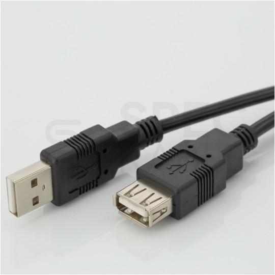 NEKU Kabel przedłużacz USB 2.0 A (wtyk / gniazdo) czarny 1,8m