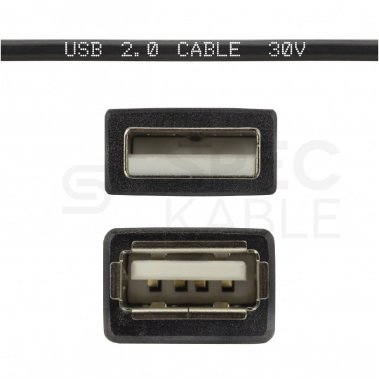 NEKU Kabel przedłużacz USB 2.0 A (wtyk / gniazdo) czarny 3m