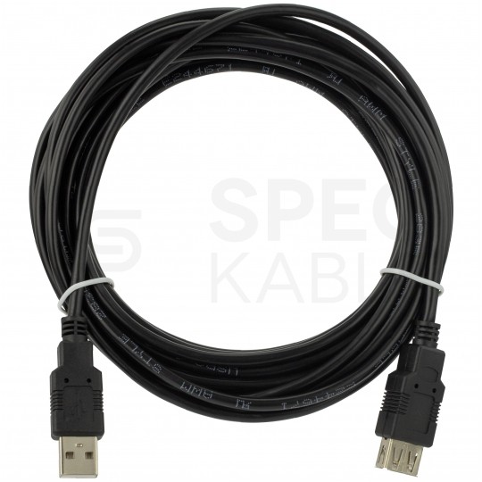 NEKU Kabel przedłużacz USB 2.0 A (wtyk / gniazdo) czarny 5m