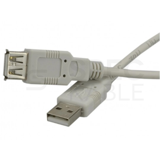 NEKU Kabel przedłużacz USB 2.0 A (wtyk / gniazdo) szary 0,8m