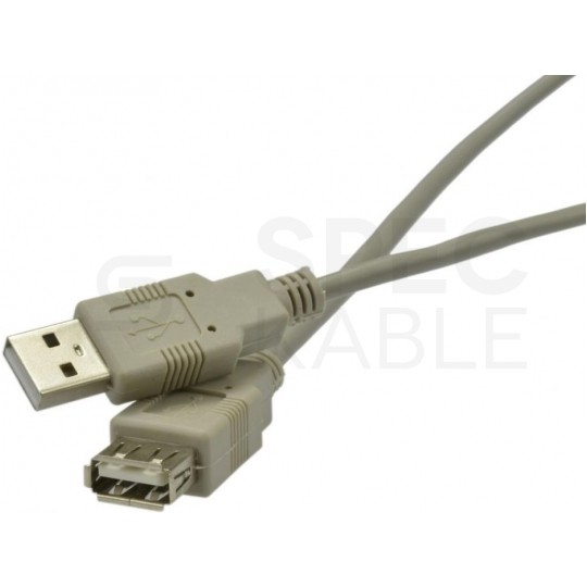 NEKU Kabel przedłużacz USB 2.0 A (wtyk / gniazdo) szary 3m