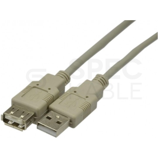 NEKU Kabel przedłużacz USB 2.0 A (wtyk / gniazdo) szary 5m