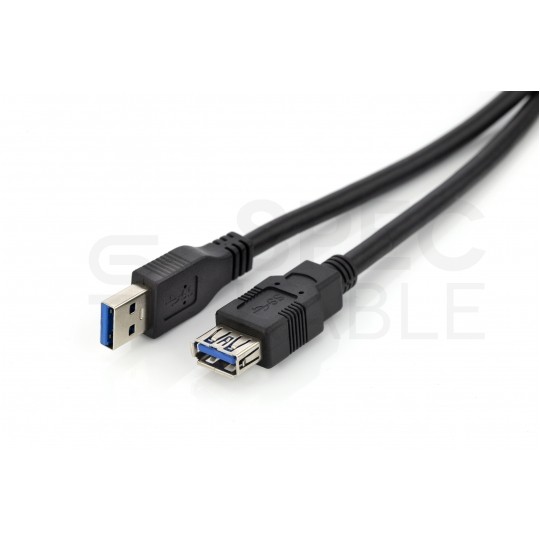 NEKU Kabel przedłużacz USB 3.0 A (wtyk / gniazdo) czarny 5m