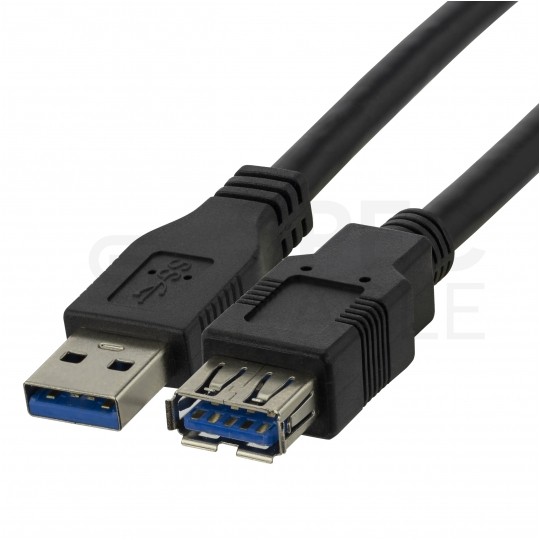 NEKU Kabel przedłużacz USB 3.0 A (wtyk / gniazdo) czarny 5m