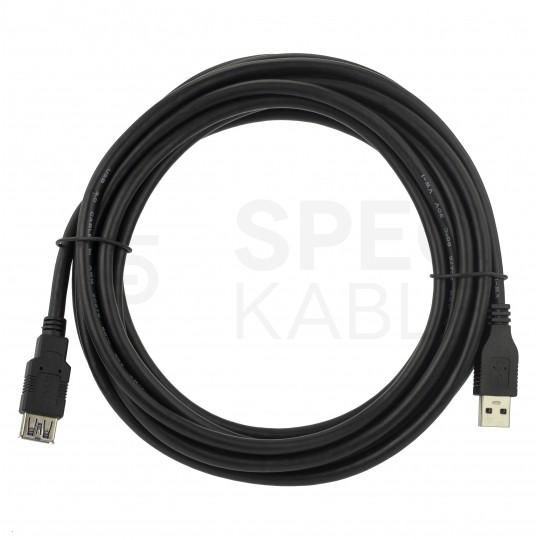 NEKU Kabel przedłużacz USB 3.0 A (wtyk / gniazdo) czarny 5m