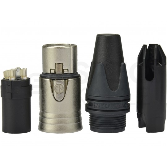 NEUTRIK Gniazdo mikrofonowe XLR (3-pin) na kabel do 8,0mm posrebrzane NC3FXX