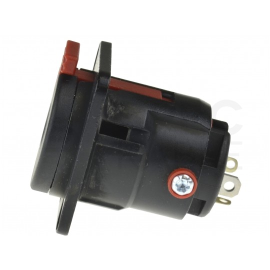 NEUTRIK Gniazdo tablicowe panelowe instrumentalne Jack 6,3mm Stereo posrebrzane czarne NJ3FP6C-BAG