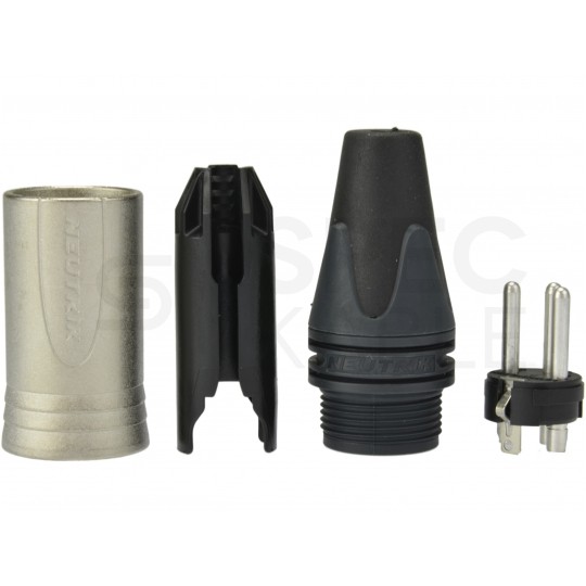 NEUTRIK Wtyk mikrofonowy XLR (3-pin) na kabel do 8,0mm posrebrzany NC3MXX