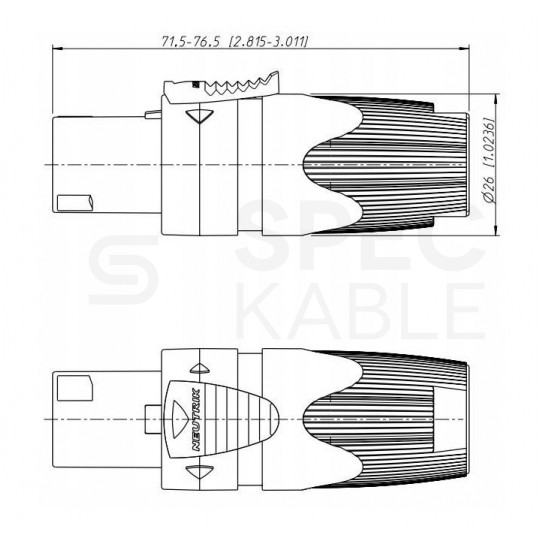 NEUTRIK Wtyk Speakon 4-pin na kabel do 14,5mm NL4FX