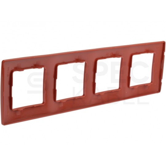 NILOE Ramka 4-krotna Czerwona