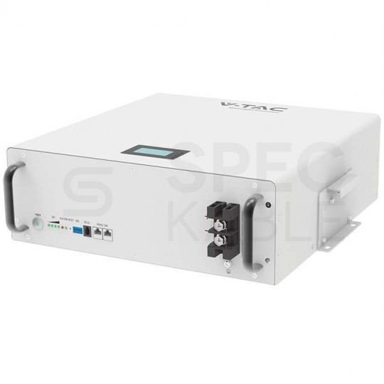 Niskonapięciowy magazyn, bank energii ścienny 5,12kWh 51,2V 100Ah IP20 V-TAC VT-48100-W2 10 LAT GWARANCJI