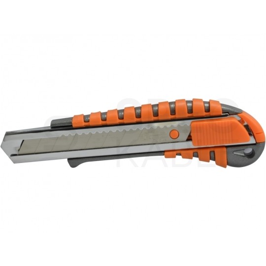 Nóż do tapet z łamanym ostrzem 18mm z łamaczem zużytego ostrza, pokrętło z blokadą śrubową NEO 63-011