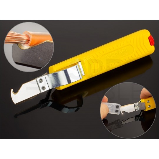 Nóż hakowy do ściągania izolacji 8-28mm Standard No.28H JOKARI