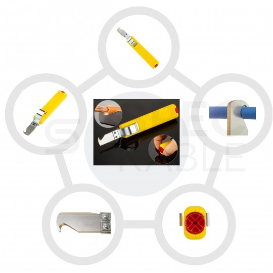 Nóż hakowy do ściągania izolacji 8-28mm Standard No.28H JOKARI