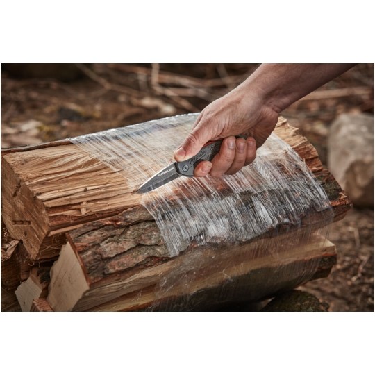 Nóż składany ze stali D2 Premium gładki finka 64mm HARDLINE MILWAUKEE