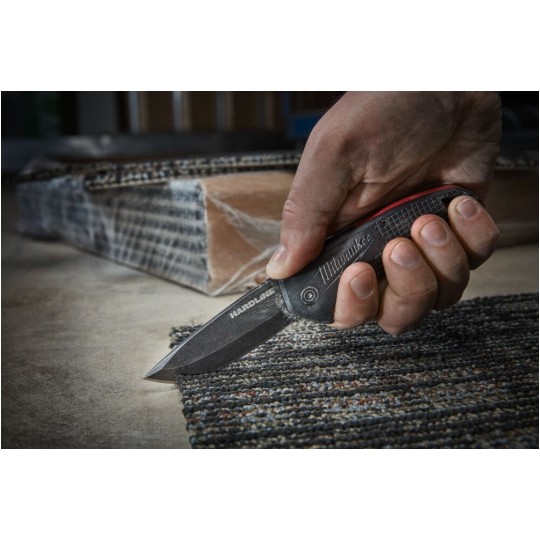 Nóż składany ze stali D2 Premium gładki finka 64mm HARDLINE MILWAUKEE