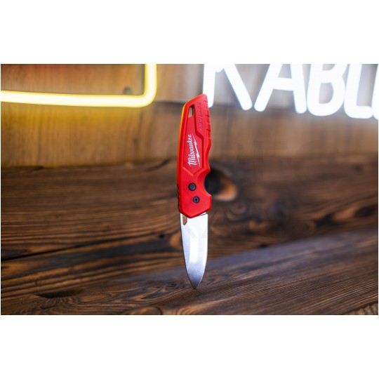 Nóż składany ze stali nierdzewnej kieszonkowy 80mm FASTBACK MILWAUKEE