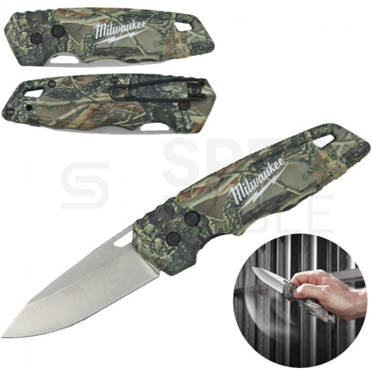 Nóż składany ze stali nierdzewnej kieszonkowy 80mm MORO FASTBACK MILWAUKEE
