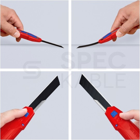 Nóż z łamanym ostrzem 18mm CutiX KNIPEX 90 10 165 BK