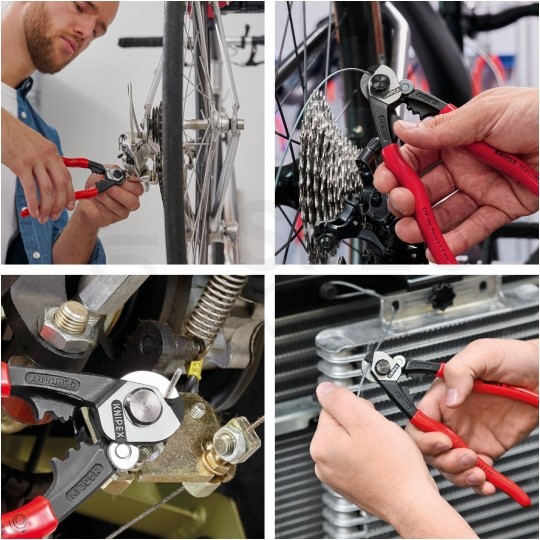 Nożyce do cięcia drutów i lin stalowych (do 5mm) powlekane 190mm KNIPEX 95 61 190