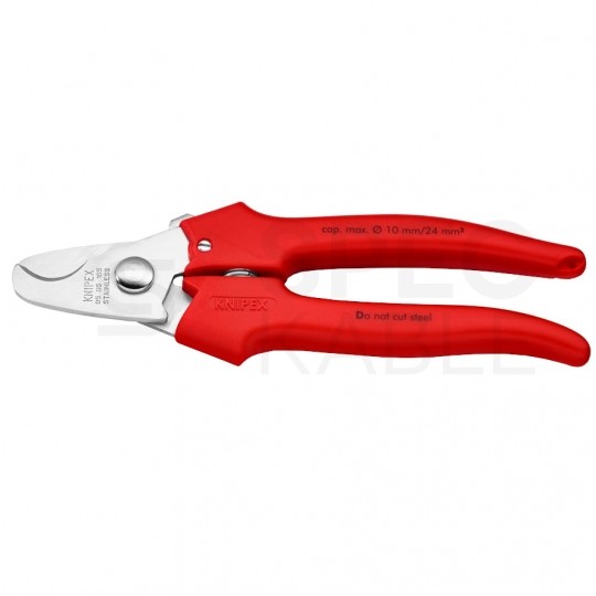 Nożyce do cięcia kabli miedzianych (do 10mm / 24mm2) 165mm KNIPEX 95 05 165