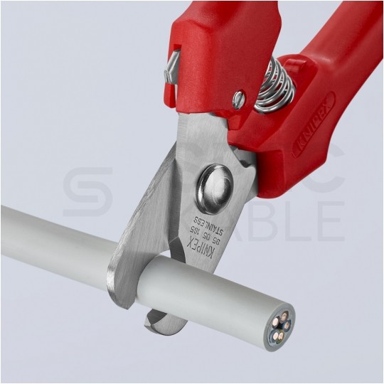 Nożyce do cięcia kabli miedzianych (do 10mm / 24mm2) 165mm KNIPEX 95 05 165