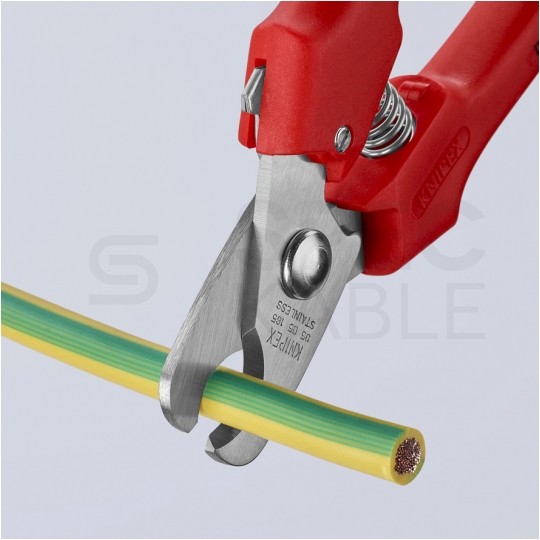 Nożyce do cięcia kabli miedzianych (do 10mm / 24mm2) 165mm KNIPEX 95 05 165
