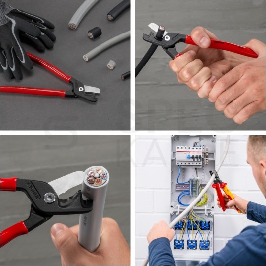 Nożyce do cięcia kabli miedzianych i aluminiowych (do 23mm / 120mm2) 225mm powlekane KNIPEX 95 11 225